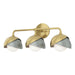 Hubbardton Forge - Three Light Bath Sconce - Brooklyn - Modern Brass- Union Lighting Luminaires Decor