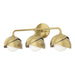 Hubbardton Forge - Three Light Bath Sconce - Brooklyn - Modern Brass- Union Lighting Luminaires Decor