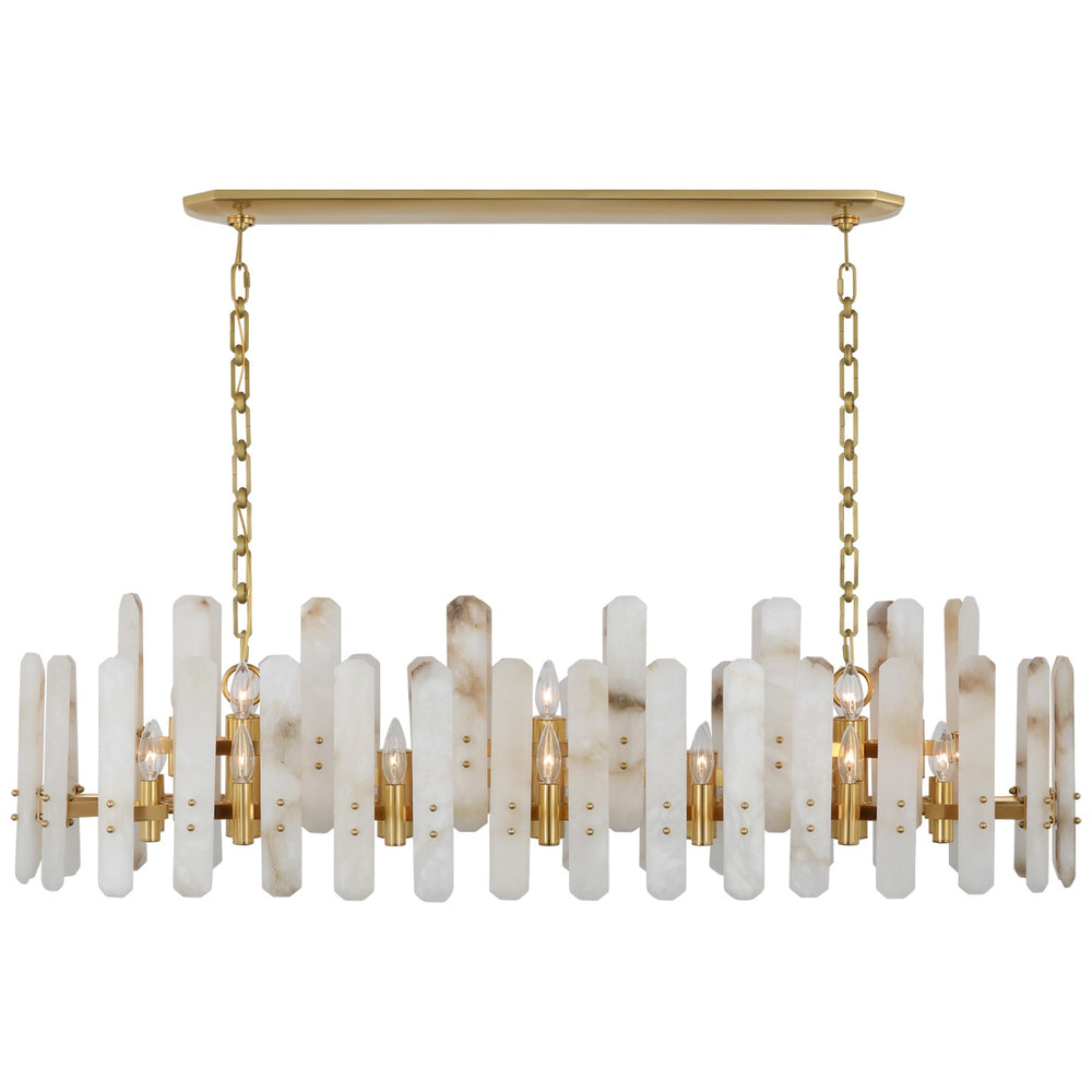 Visual Comfort Signature Canada - 24 Light Linear Chandelier - Bonnington - Hand-Rubbed Antique Brass- Union Lighting Luminaires Decor