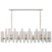 Visual Comfort Signature Canada - 24 Light Linear Chandelier - Bonnington - Polished Nickel- Union Lighting Luminaires Decor
