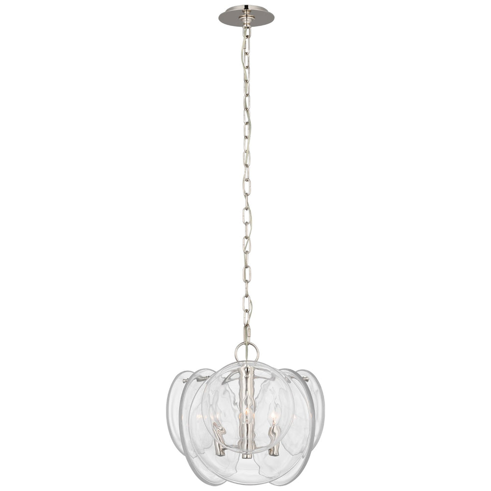 Visual Comfort Signature Canada - Three Light Chandelier - Loire - Polished Nickel- Union Lighting Luminaires Decor