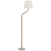 Visual Comfort Signature Canada - LED Floor Lamp - Basden - Polished Nickel and Natural Rattan- Union Lighting Luminaires Decor