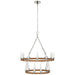 Visual Comfort Signature Canada - LED Chandelier - Darlana Wrapped - Polished Nickel and Natural Rattan- Union Lighting Luminaires Decor