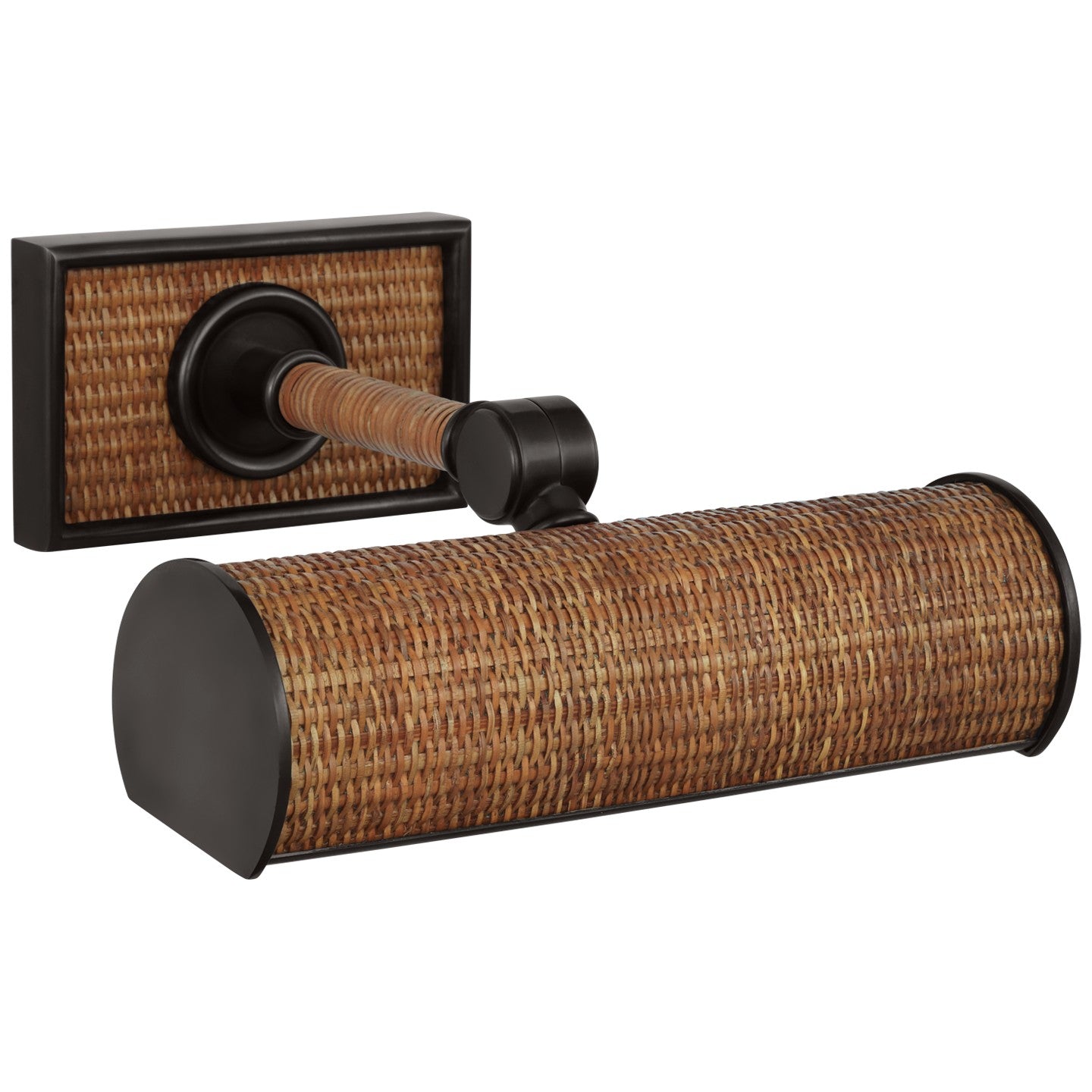 Visual Comfort Signature Canada - LED Picture Light - Halwell - Bronze and Natural Woven Rattan- Union Lighting Luminaires Decor