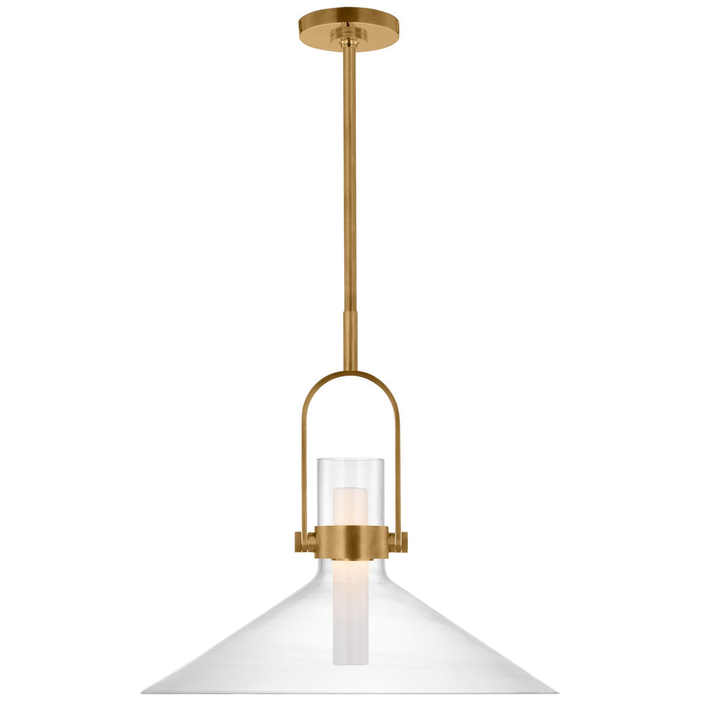 Visual Comfort Signature Canada - LED Pendant - Larkin - Hand-Rubbed Antique Brass- Union Lighting Luminaires Decor