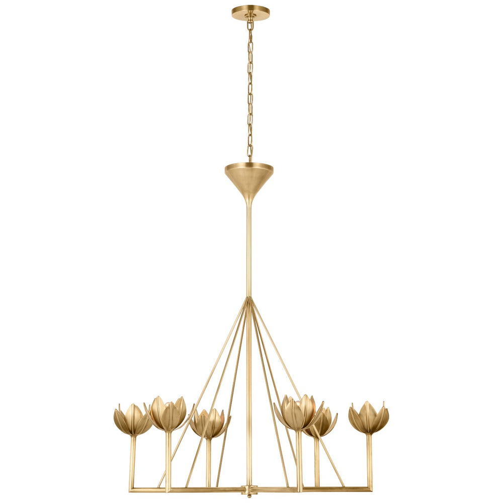 Visual Comfort Signature Canada - Six Light Chandelier - Alberto - Antique-Burnished Brass- Union Lighting Luminaires Decor