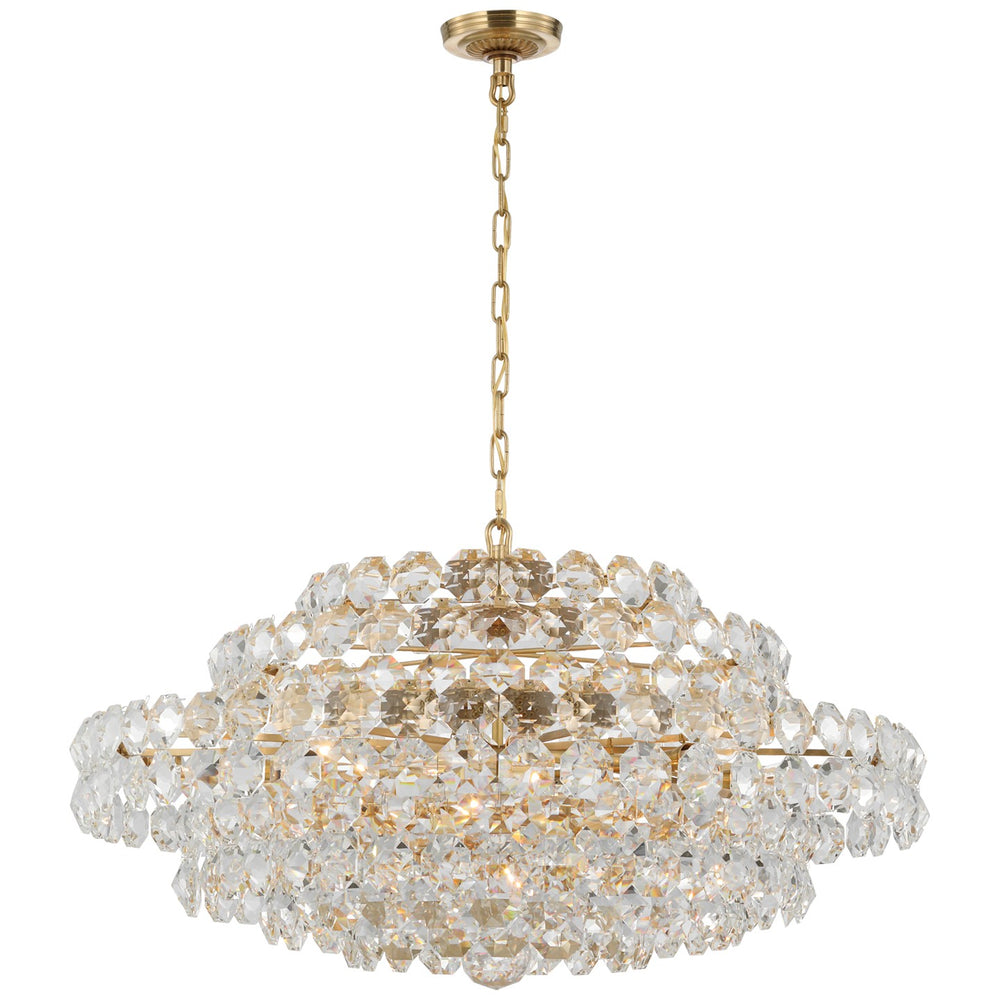 Visual Comfort Signature Canada - 18 Light Chandelier - Sanger - Hand-Rubbed Antique Brass- Union Lighting Luminaires Decor