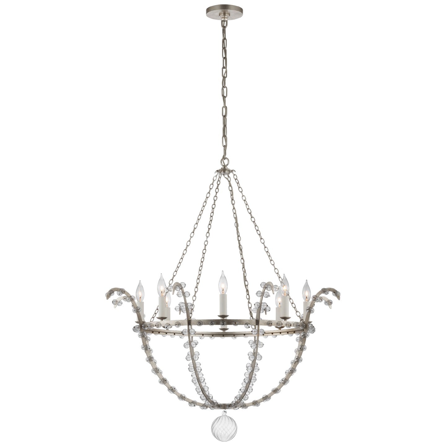Visual Comfort Signature Canada - LED Chandelier - Alonzo - Burnished Silver Leaf and Clear Glass- Union Lighting Luminaires Decor