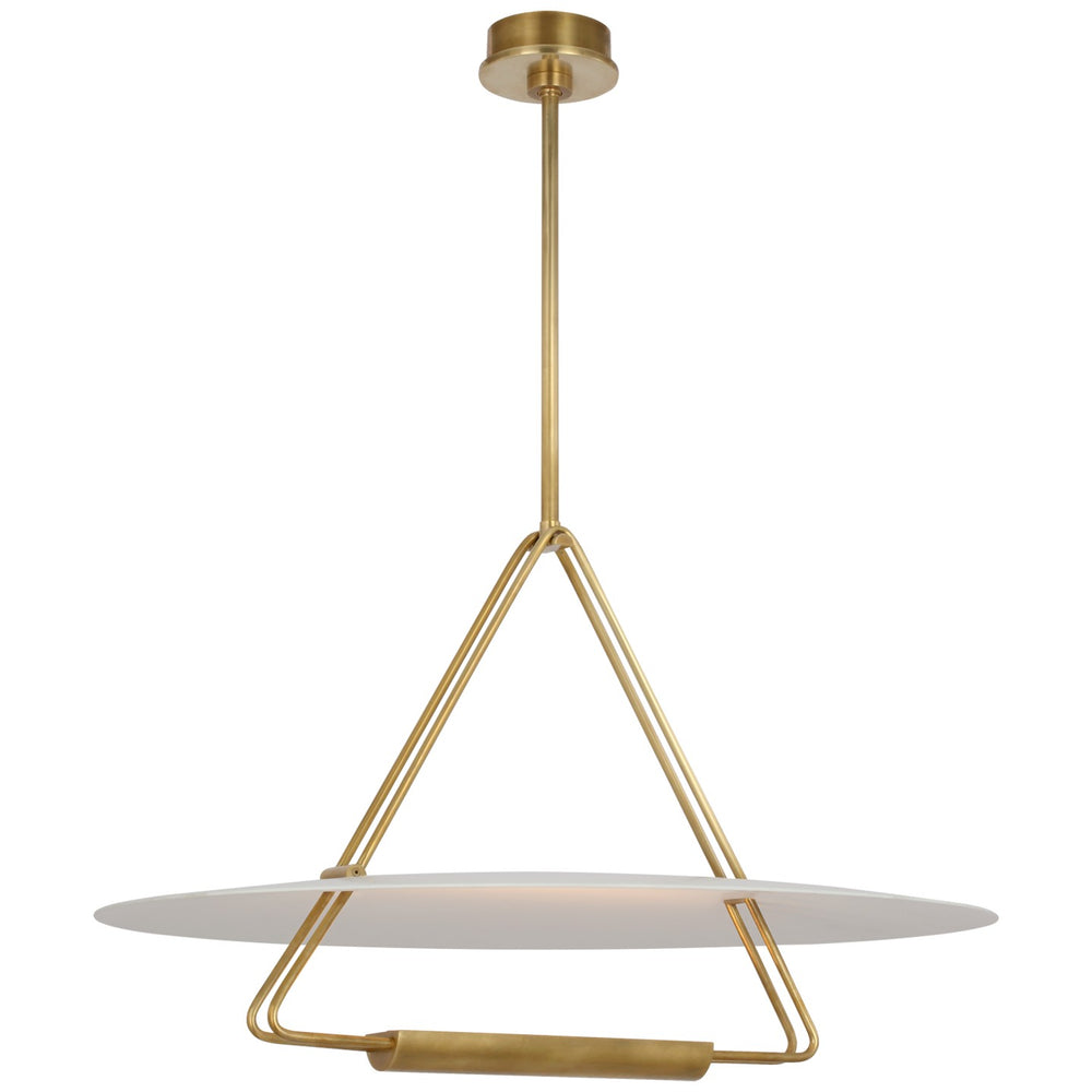 Visual Comfort Signature Canada - LED Chandelier - Teline - Antique-Burnished Brass and Matte White- Union Lighting Luminaires Decor