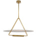 Visual Comfort Signature Canada - LED Chandelier - Teline - Antique-Burnished Brass and Matte White- Union Lighting Luminaires Decor