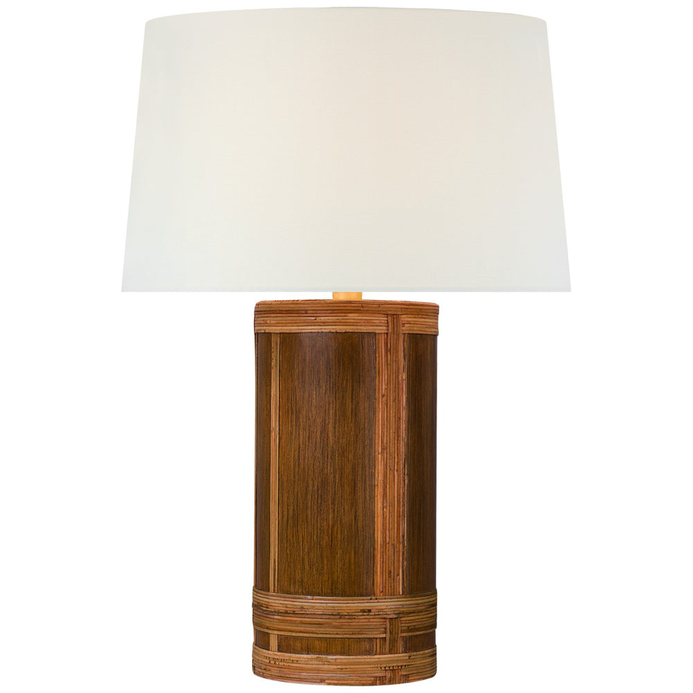 Visual Comfort Signature Canada - LED Table Lamp - Lignum - Dark Oak and Dark Rattan- Union Lighting Luminaires Decor