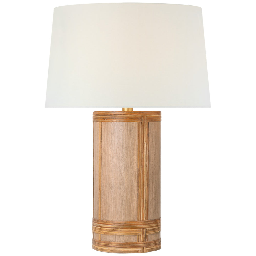 Visual Comfort Signature Canada - LED Table Lamp - Lignum - Light Oak and Natural Rattan- Union Lighting Luminaires Decor