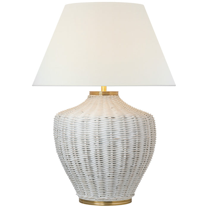 Visual Comfort Signature Canada - LED Table Lamp - Evie - White Wicker- Union Lighting Luminaires Decor