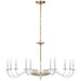Visual Comfort Signature Canada - LED Chandelier - Brigitte - Clear Glass and Hand-Rubbed Antique Brass- Union Lighting Luminaires Decor