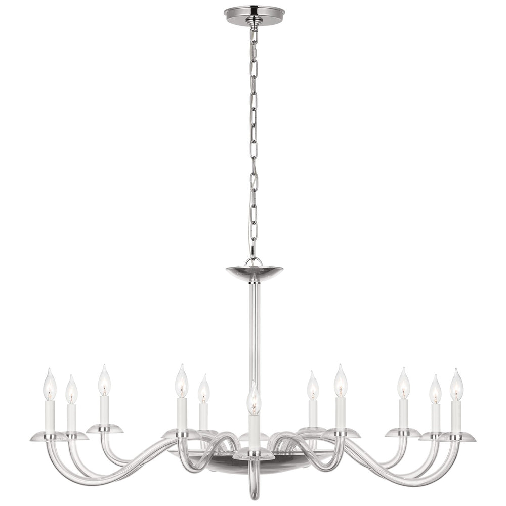 Visual Comfort Signature Canada - LED Chandelier - Brigitte - Clear Glass and Polished Nickel- Union Lighting Luminaires Decor