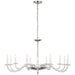 Visual Comfort Signature Canada - LED Chandelier - Brigitte - Clear Glass and Polished Nickel- Union Lighting Luminaires Decor