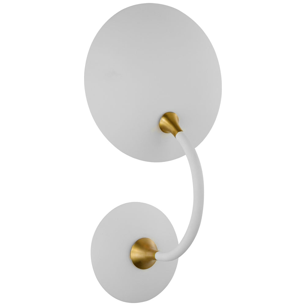 Visual Comfort Signature Canada - LED Wall Sconce - Keira - Matte White and Hand-Rubbed Antique Brass- Union Lighting Luminaires Decor