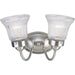 Progress Canada - Two Light Bath Bracket - Fluted Glass-Clear - Brushed Nickel- Union Lighting Luminaires Decor