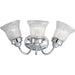 Progress Canada - Three Light Bath Bracket - Fluted Glass-Clear - Polished Chrome- Union Lighting Luminaires Decor