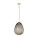 Visual Comfort Modern - LED Pendant - Kapoor - Transparent Smoke/Natural Brass- Union Lighting Luminaires Decor