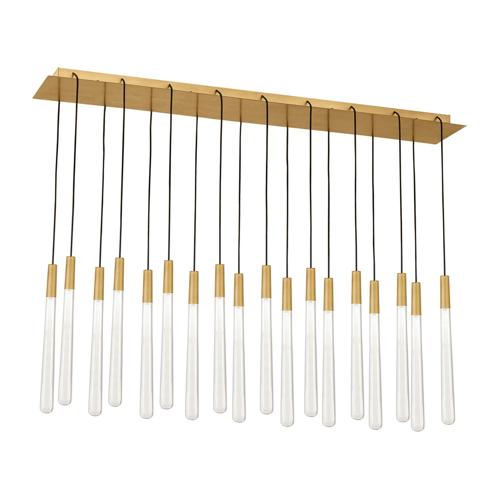 Visual Comfort Modern - LED Chandelier - Pylon - Natural Brass- Union Lighting Luminaires Decor