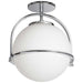 Dainolite Canada - One Light Semi Flush Mount - Paola - Polished Chrome- Union Lighting Luminaires Decor