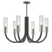 Dainolite Canada - Six Light Chandelier - Wand - Matte Black- Union Lighting Luminaires Decor