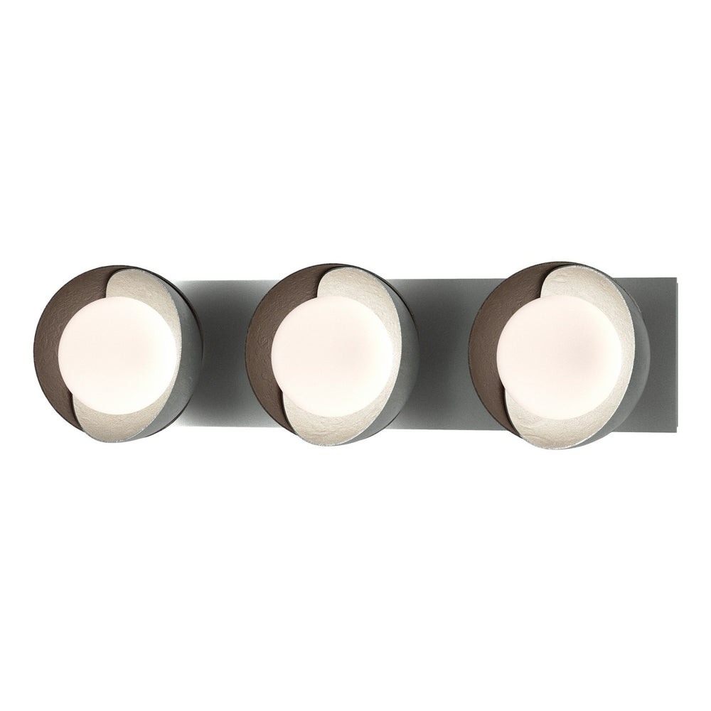 Hubbardton Forge - Three Light Bath Sconce - Brooklyn - Vintage Platinum- Union Lighting Luminaires Decor