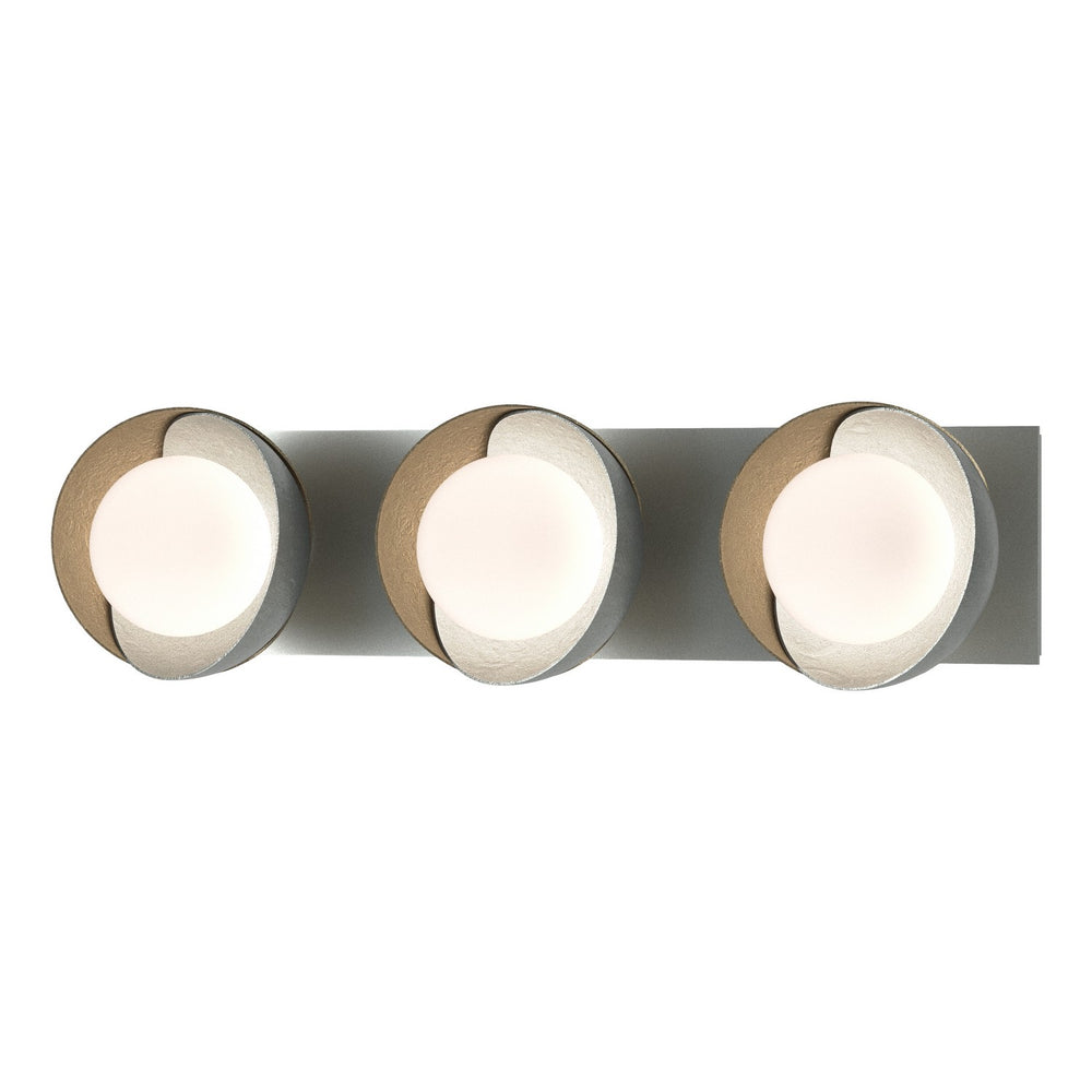 Hubbardton Forge - Three Light Bath Sconce - Brooklyn - Vintage Platinum- Union Lighting Luminaires Decor