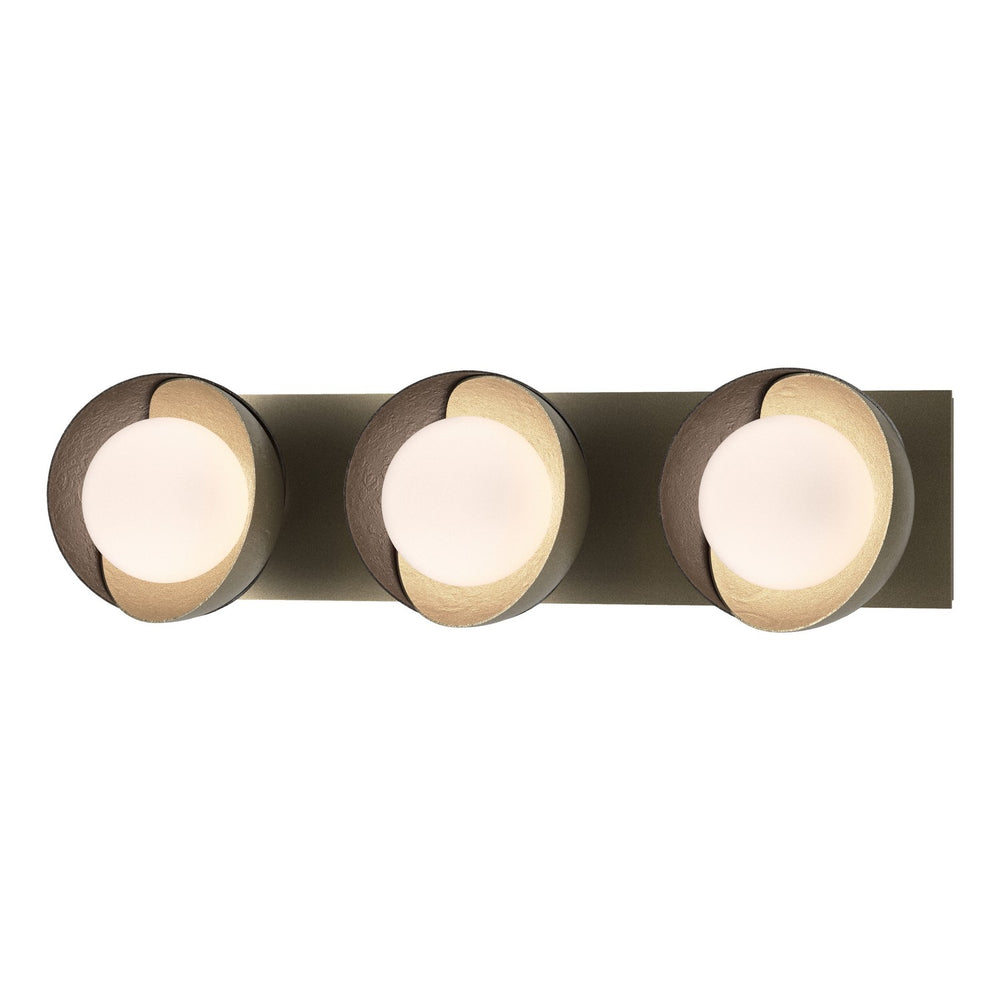 Hubbardton Forge - Three Light Bath Sconce - Brooklyn - Soft Gold- Union Lighting Luminaires Decor