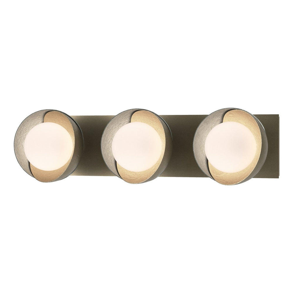 Hubbardton Forge - Three Light Bath Sconce - Brooklyn - Soft Gold- Union Lighting Luminaires Decor