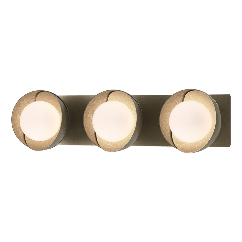 Hubbardton Forge - Three Light Bath Sconce - Brooklyn - Soft Gold- Union Lighting Luminaires Decor