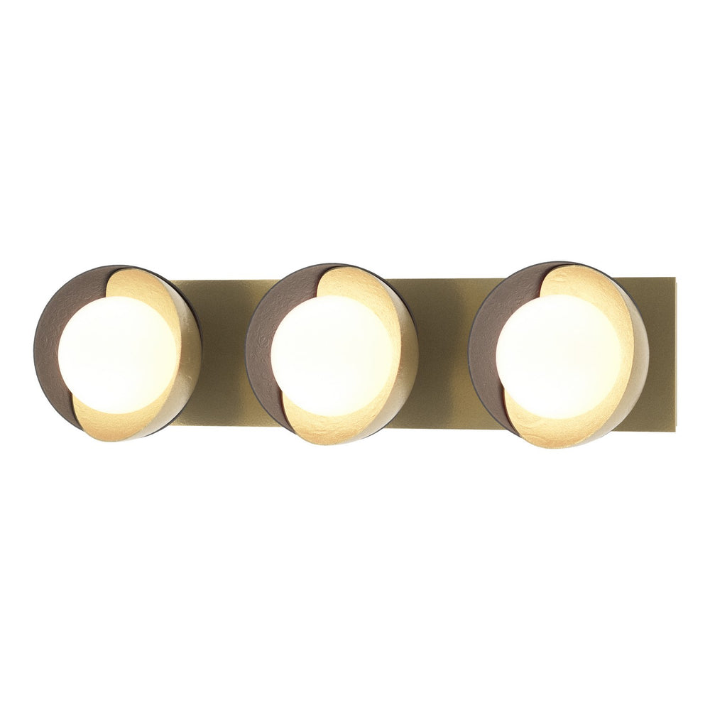 Hubbardton Forge - Three Light Bath Sconce - Brooklyn - Modern Brass- Union Lighting Luminaires Decor