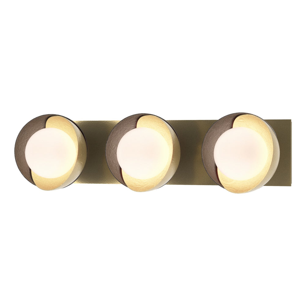 Hubbardton Forge - Three Light Bath Sconce - Brooklyn - Modern Brass- Union Lighting Luminaires Decor