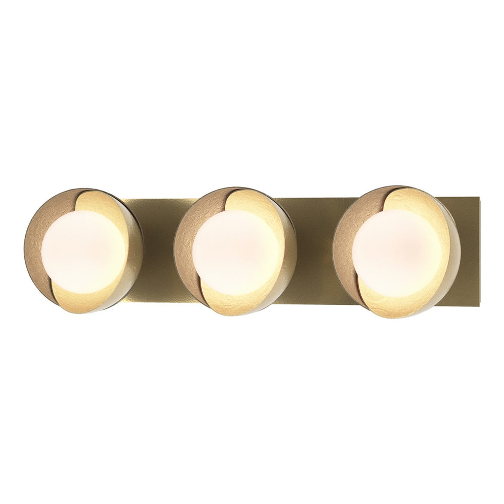 Hubbardton Forge - Three Light Bath Sconce - Brooklyn - Modern Brass- Union Lighting Luminaires Decor
