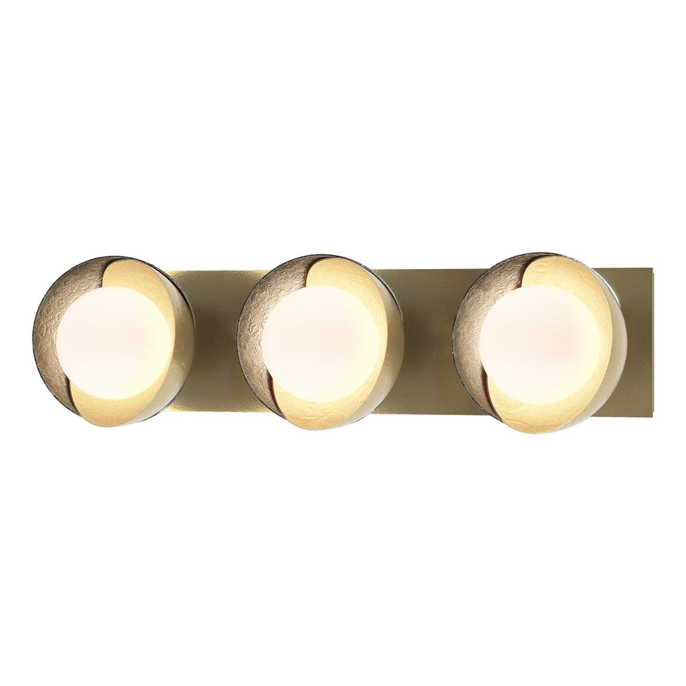 Hubbardton Forge - Three Light Bath Sconce - Brooklyn - Modern Brass- Union Lighting Luminaires Decor