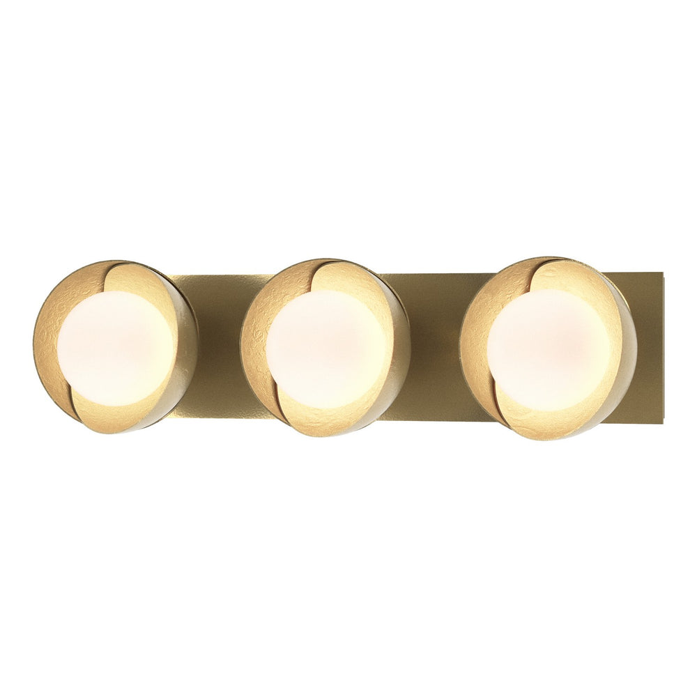 Hubbardton Forge - Three Light Bath Sconce - Brooklyn - Modern Brass- Union Lighting Luminaires Decor