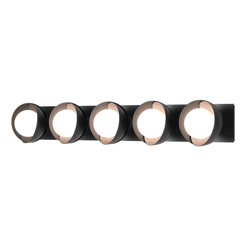 Hubbardton Forge - Five Light Bath Sconce - Brooklyn - Black- Union Lighting Luminaires Decor