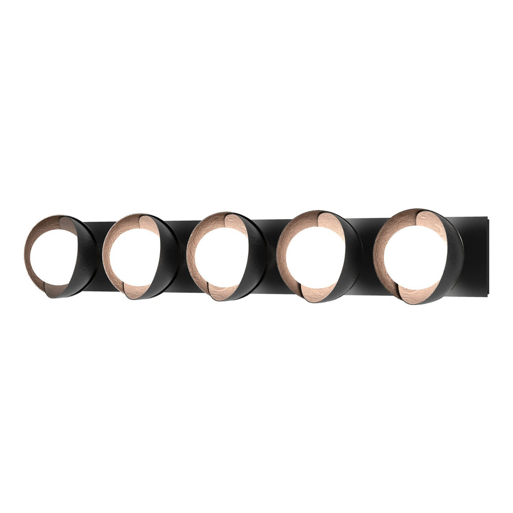 Hubbardton Forge - Five Light Bath Sconce - Brooklyn - Black- Union Lighting Luminaires Decor