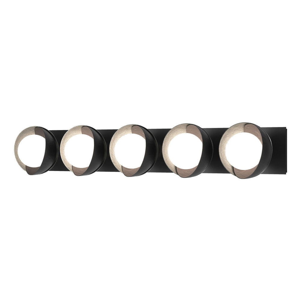 Hubbardton Forge - Five Light Bath Sconce - Brooklyn - Black- Union Lighting Luminaires Decor