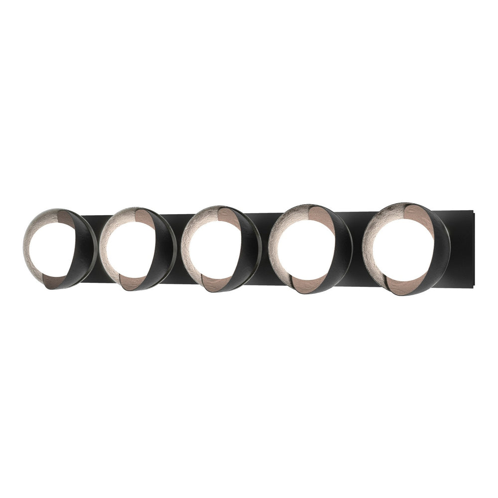 Hubbardton Forge - Five Light Bath Sconce - Brooklyn - Black- Union Lighting Luminaires Decor
