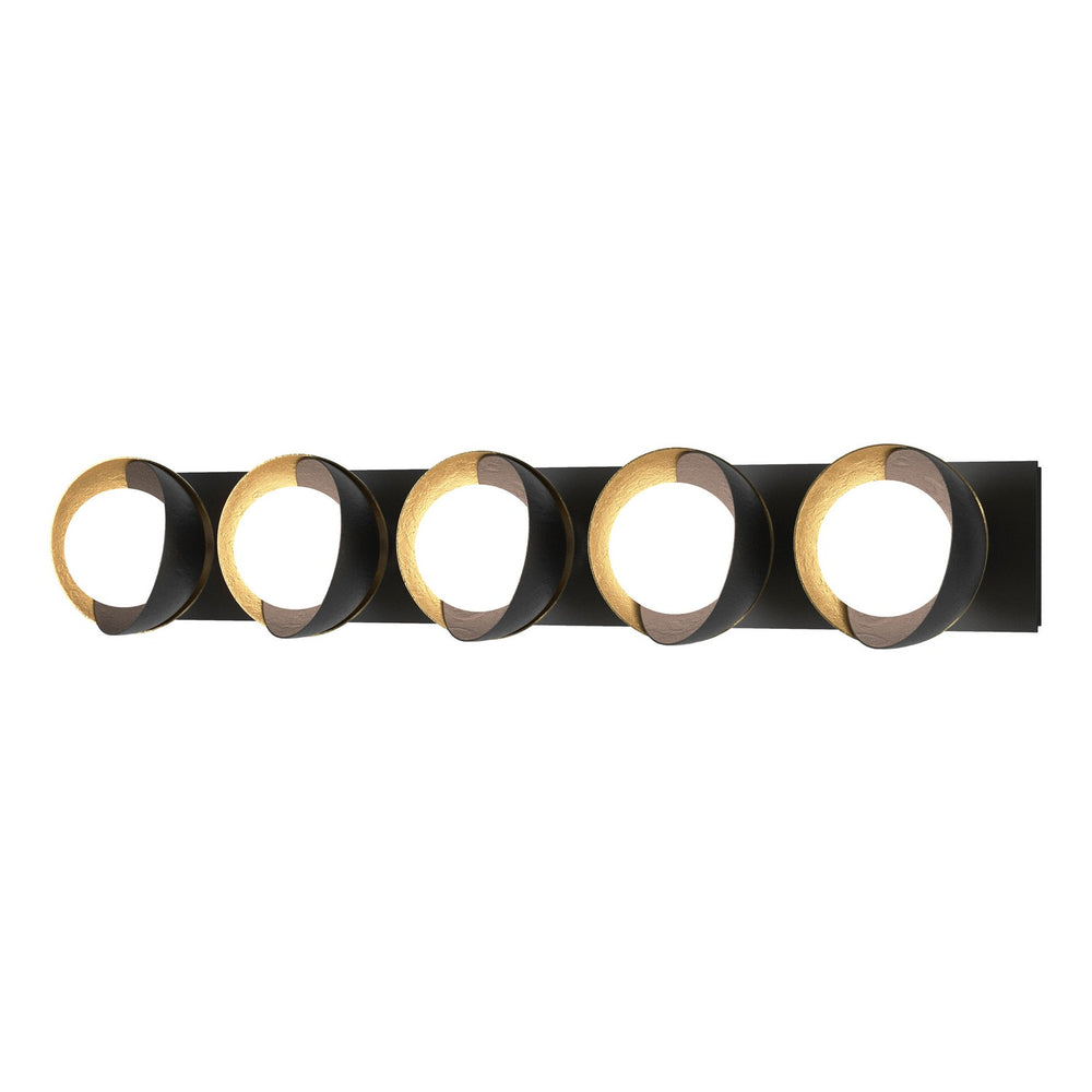 Hubbardton Forge - Five Light Bath Sconce - Brooklyn - Black- Union Lighting Luminaires Decor