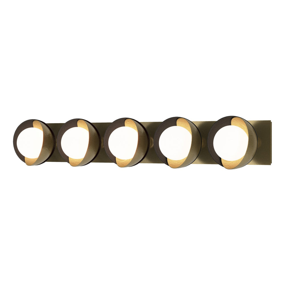 Hubbardton Forge - Five Light Bath Sconce - Brooklyn - Modern Brass- Union Lighting Luminaires Decor