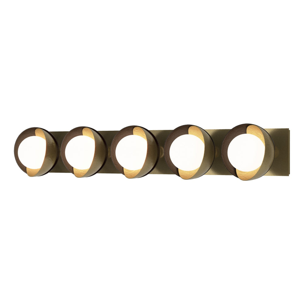 Hubbardton Forge - Five Light Bath Sconce - Brooklyn - Modern Brass- Union Lighting Luminaires Decor