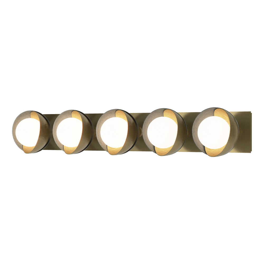 Hubbardton Forge - Five Light Bath Sconce - Brooklyn - Modern Brass- Union Lighting Luminaires Decor
