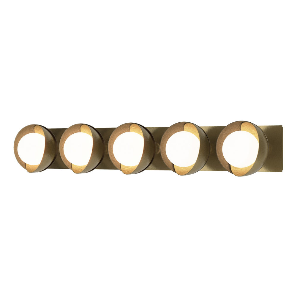 Hubbardton Forge - Five Light Bath Sconce - Brooklyn - Modern Brass- Union Lighting Luminaires Decor