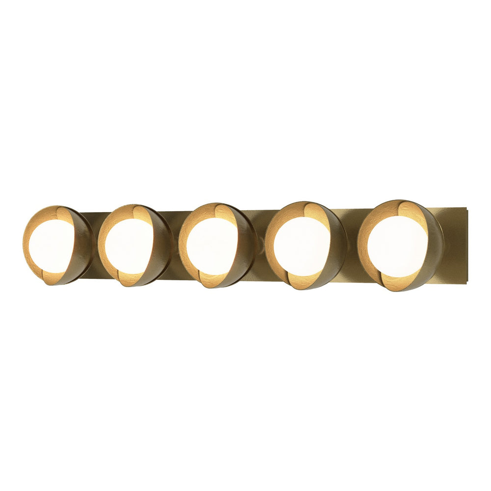 Hubbardton Forge - Five Light Bath Sconce - Brooklyn - Modern Brass- Union Lighting Luminaires Decor