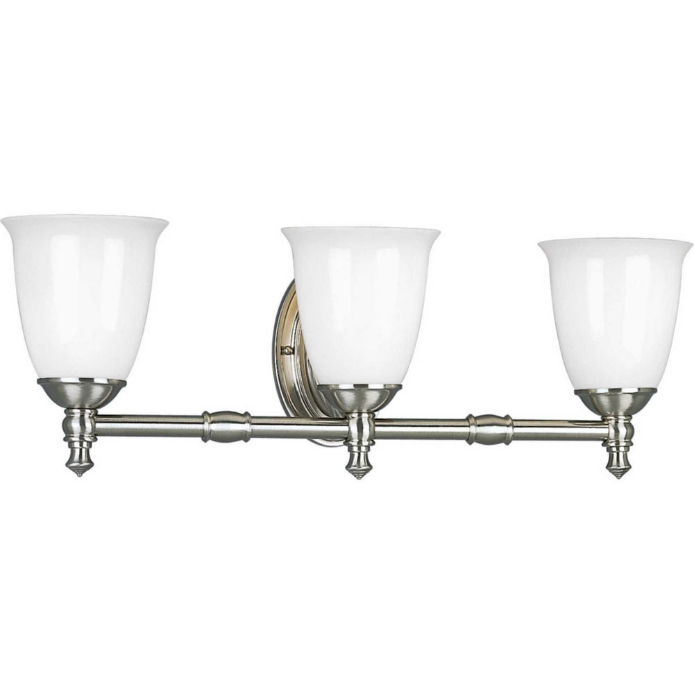 Progress Canada - Three Light Bath - Victorian - Brushed Nickel- Union Lighting Luminaires Decor