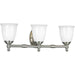 Progress Canada - Three Light Bath - Victorian - Brushed Nickel- Union Lighting Luminaires Decor
