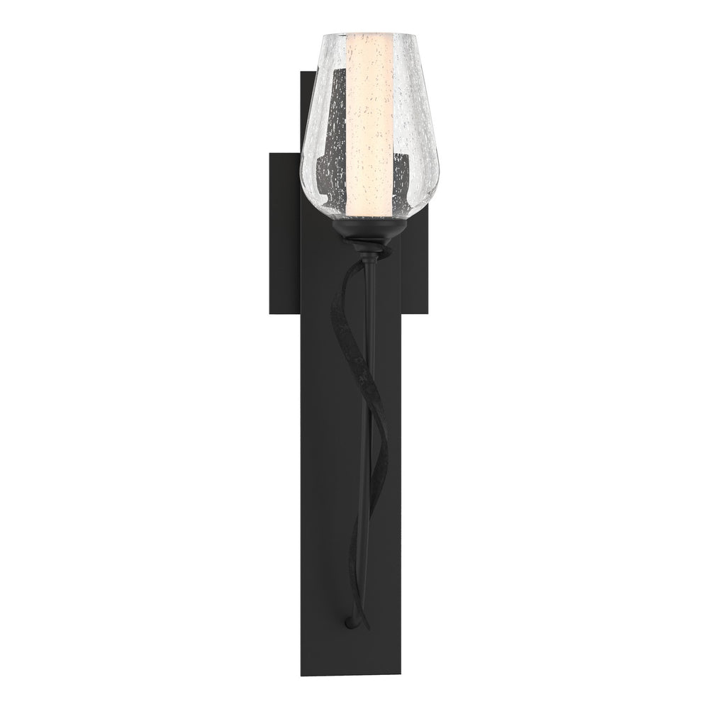 Hubbardton Forge - One Light Wall Sconce - Flora - Black- Union Lighting Luminaires Decor